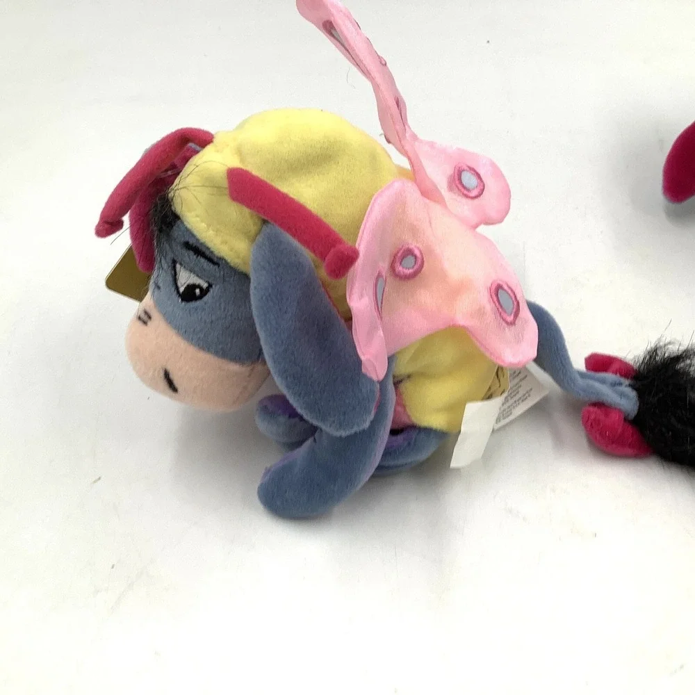 4 Walt Disney Bean Bag Eeyore Plush Bean Bag Angel Musketeer‎ Butterfly Cupid